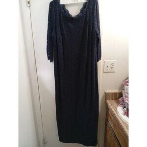 Ladies Plus size 22W navy blue lace cocktail dress from Adrianna Papell